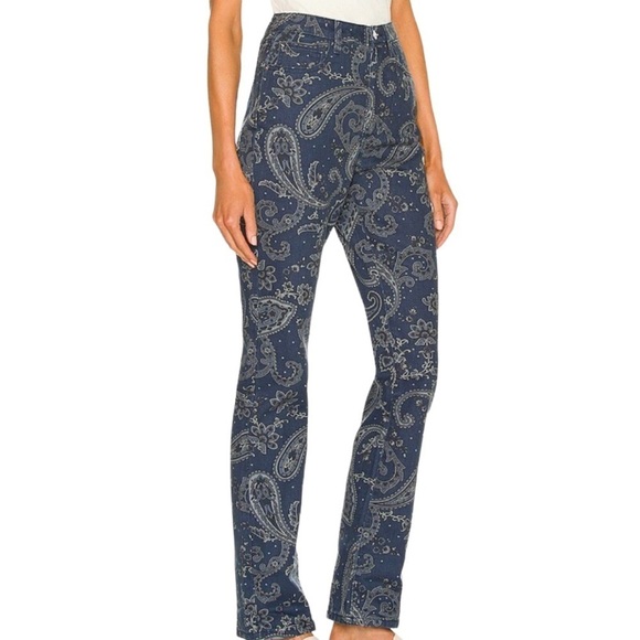 WeWoreWhat The Icon Jean Paisley Print High Waist Blue Size 30 WWDB64-1 - Picture 1 of 12